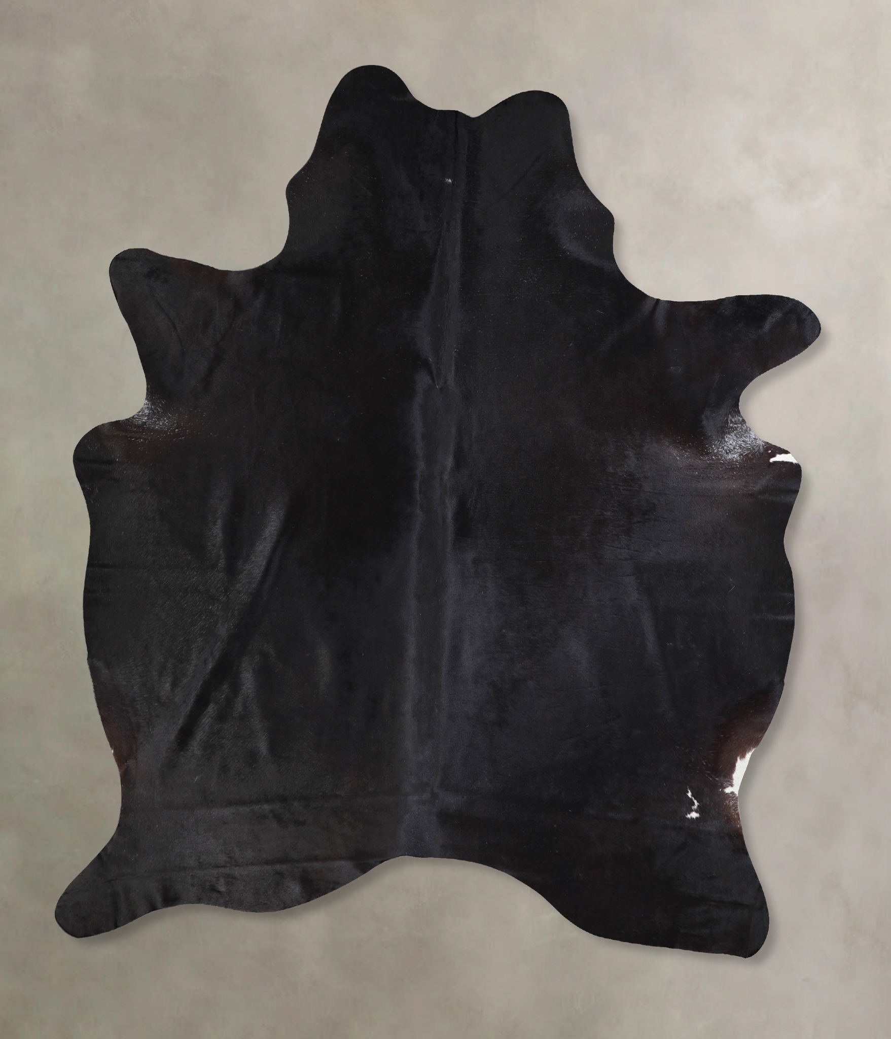 Solid Black Cowhide Rug #A33461