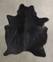 Solid Black X-Large Brazilian Cowhide Rug 7'3