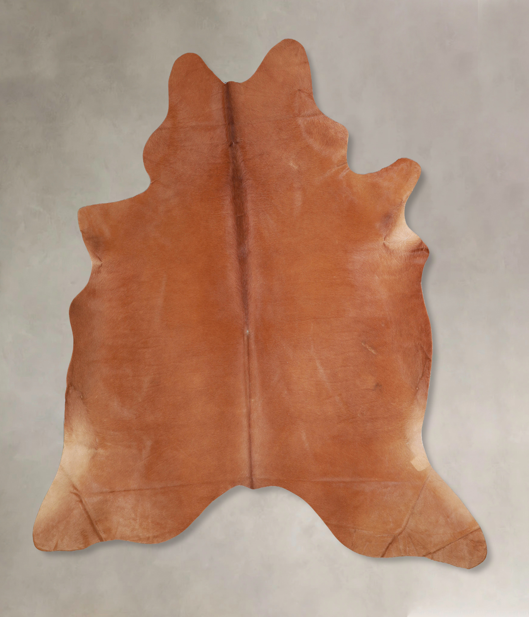 Solid Brown Cowhide Rug #A33505