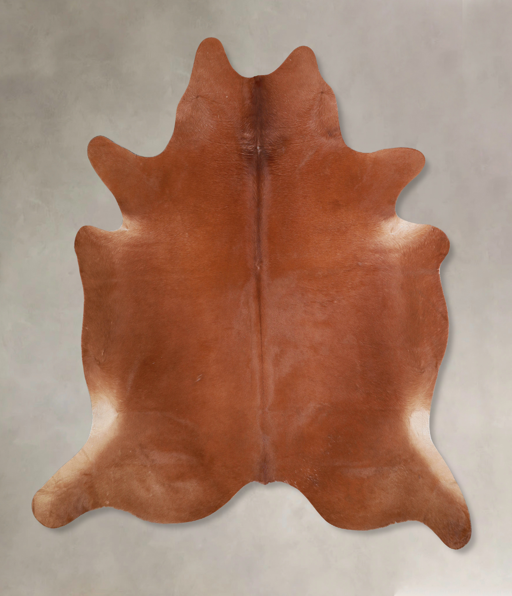 Solid Brown Cowhide Rug #A33507