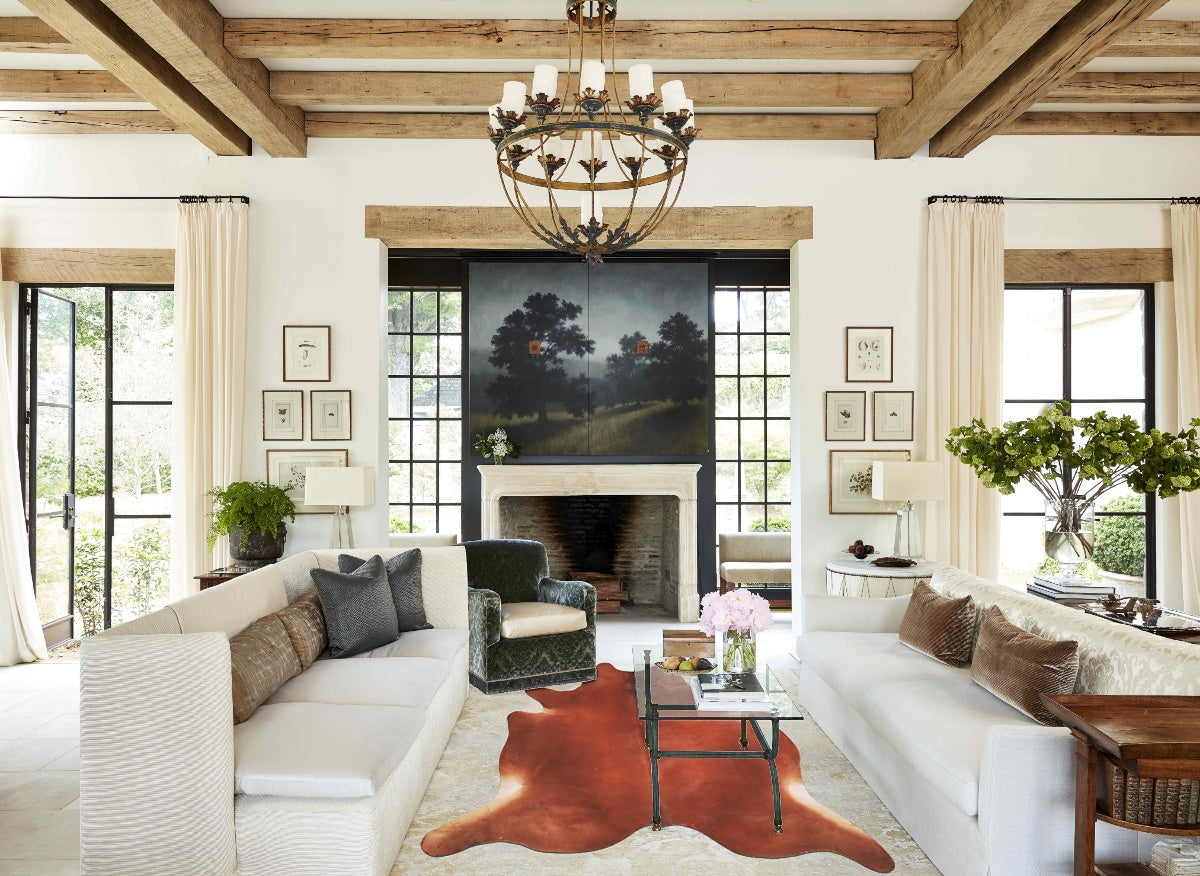 Solid Brown Cowhide Rug #A33507