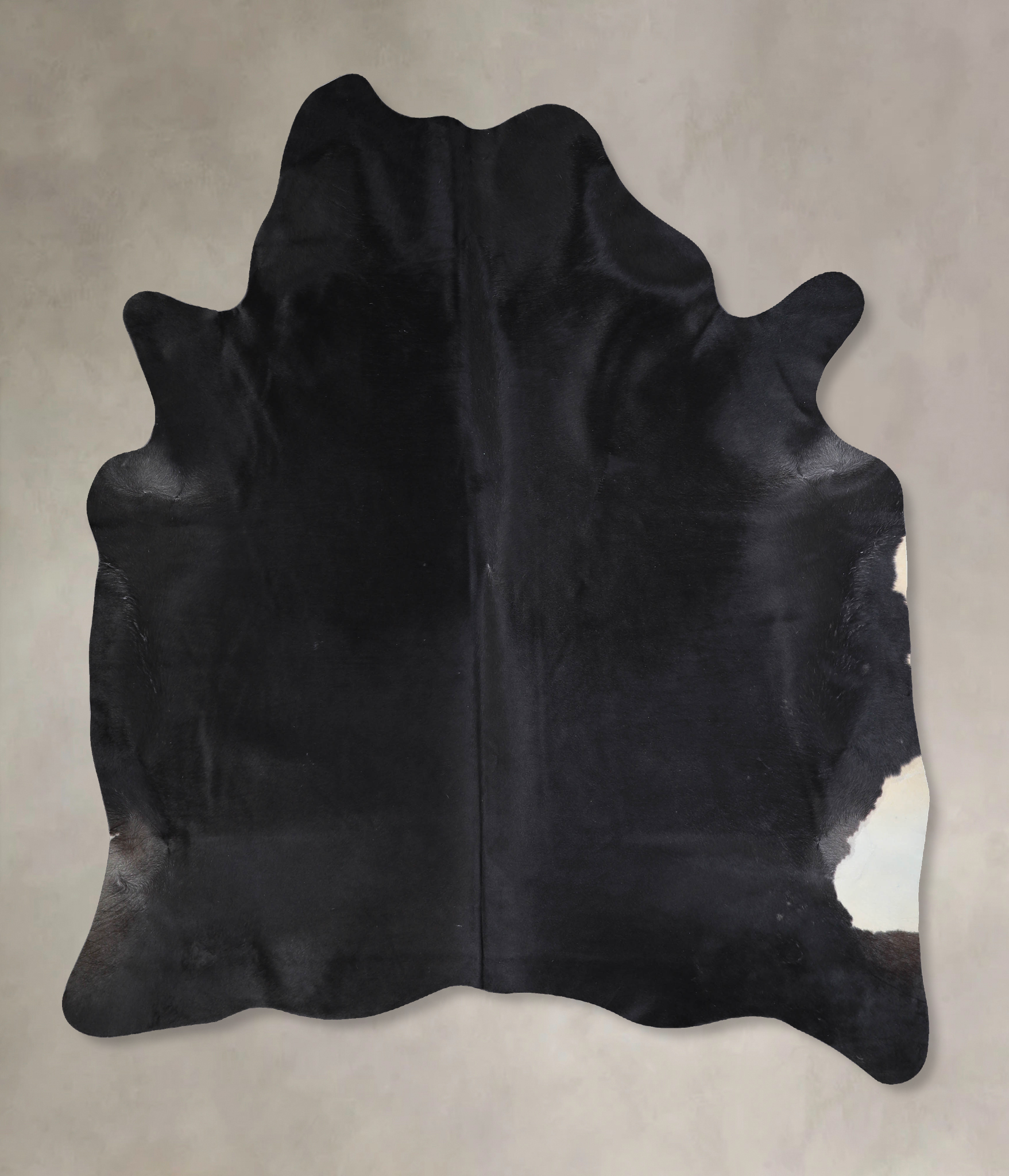Solid Black Cowhide Rug #A33547