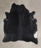 Solid Black X-Large Brazilian Cowhide Rug 6'11