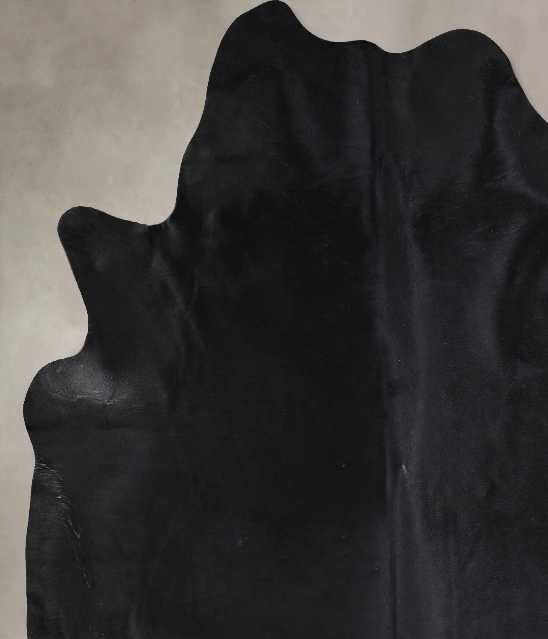 Solid Black Cowhide Rug #A33547
