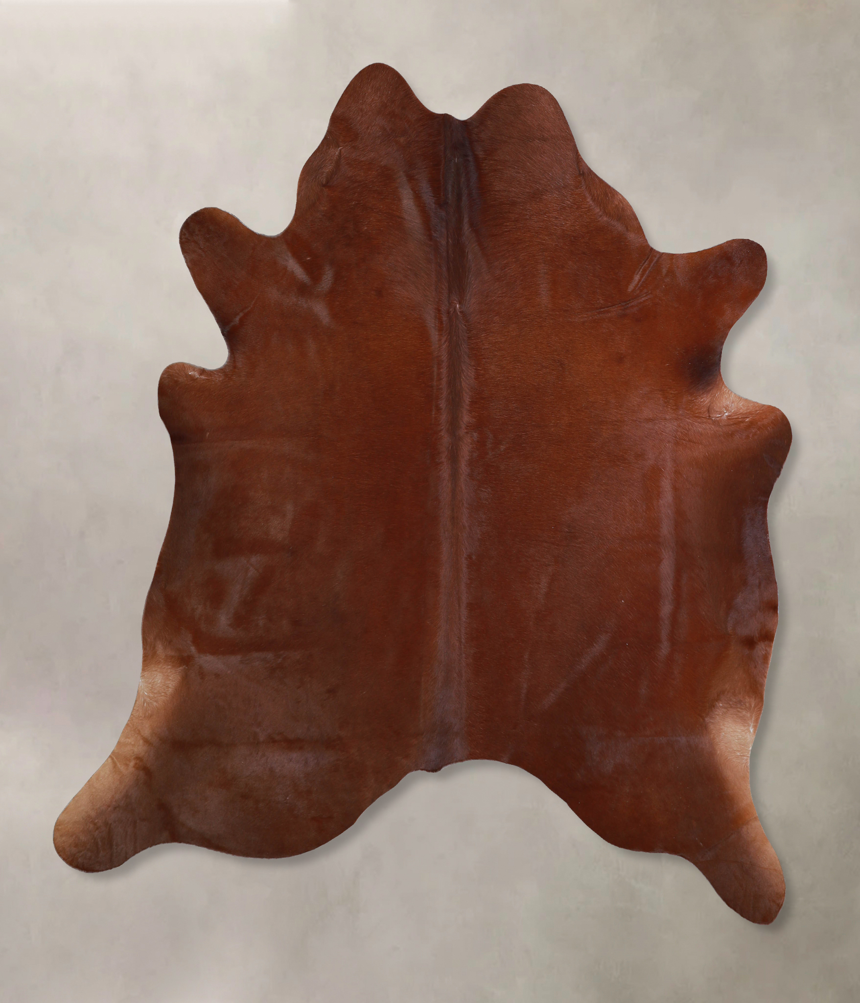 Solid Brown Cowhide Rug #A33568
