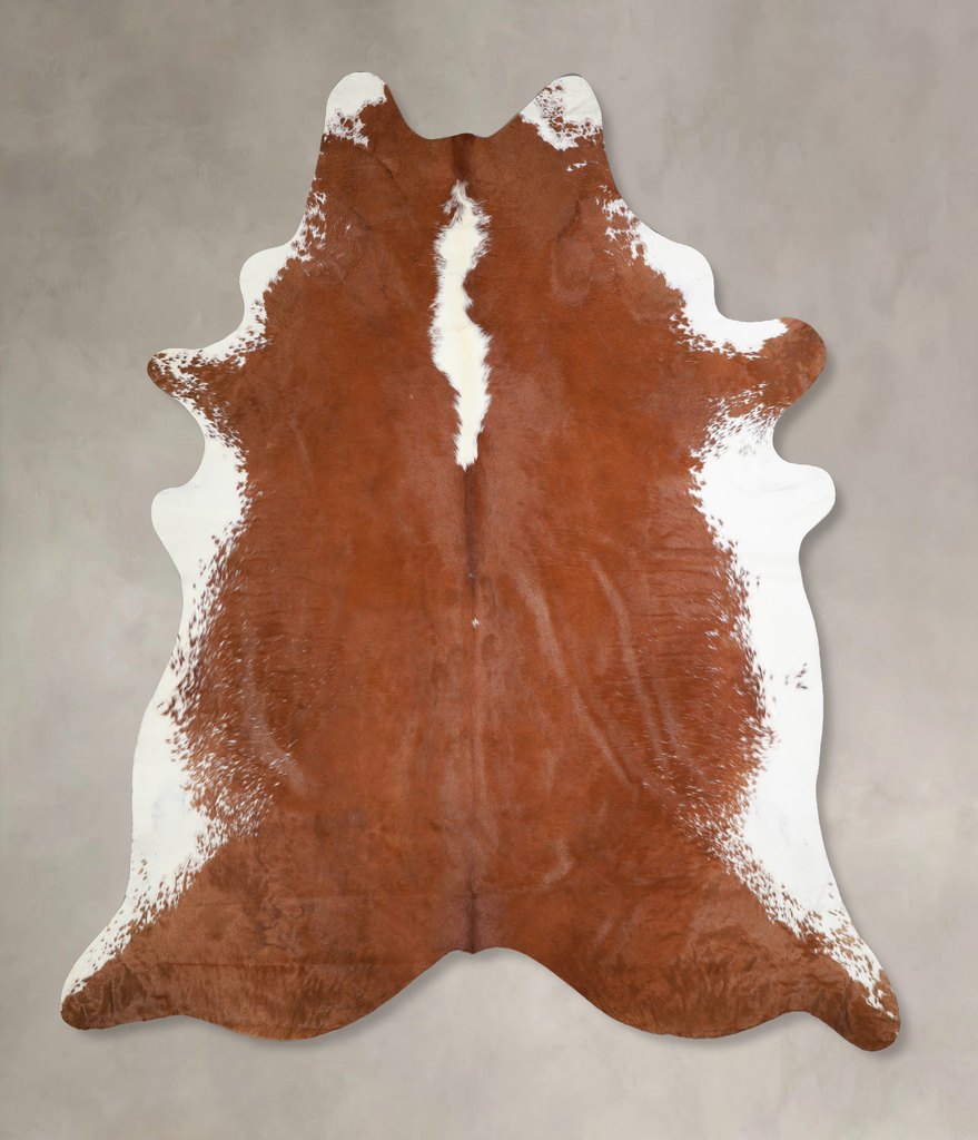Hereford XX-Large Brazilian Cowhide Rug 8'1"H x 7'2"W #A33587 by Hudson Hides
