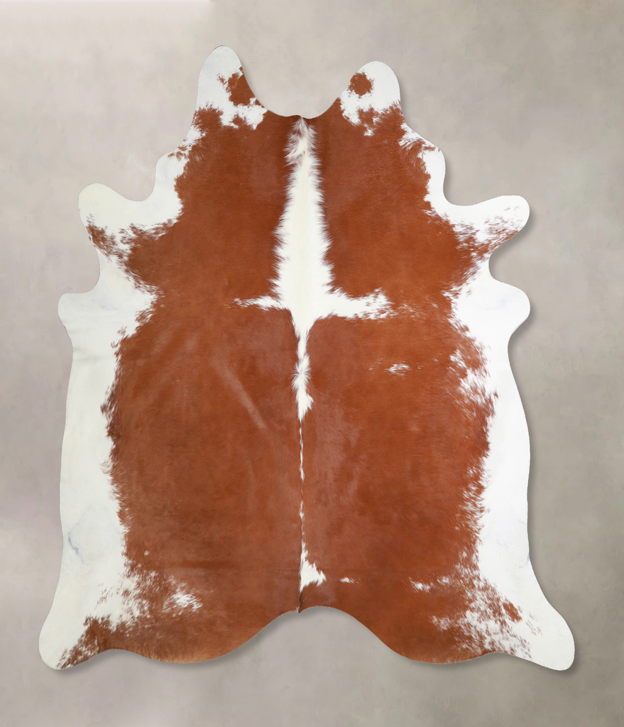 Hereford XX-Large Brazilian Cowhide Rug 7'7"H x 6'11"W #A33588 by Hudson Hides