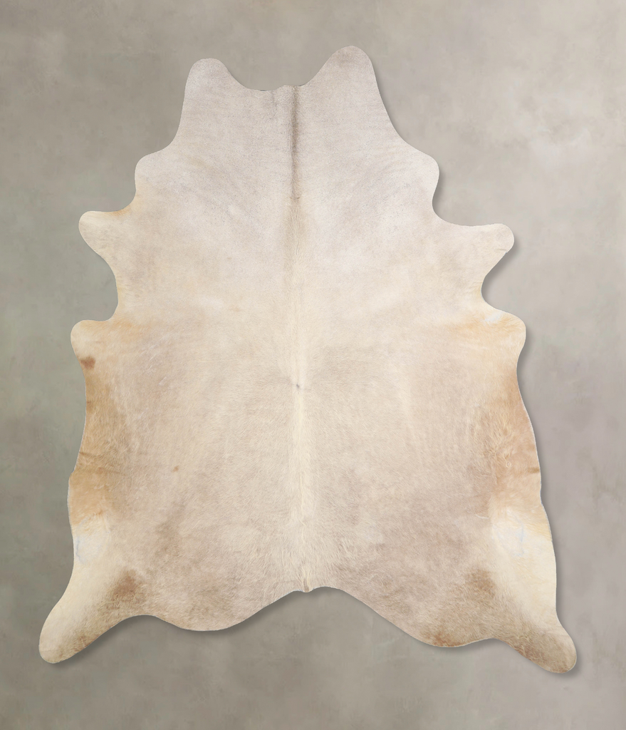Champagne XX-Large Brazilian Cowhide Rug 7'9"H x 6'9"W #A33612 by Hudson Hides