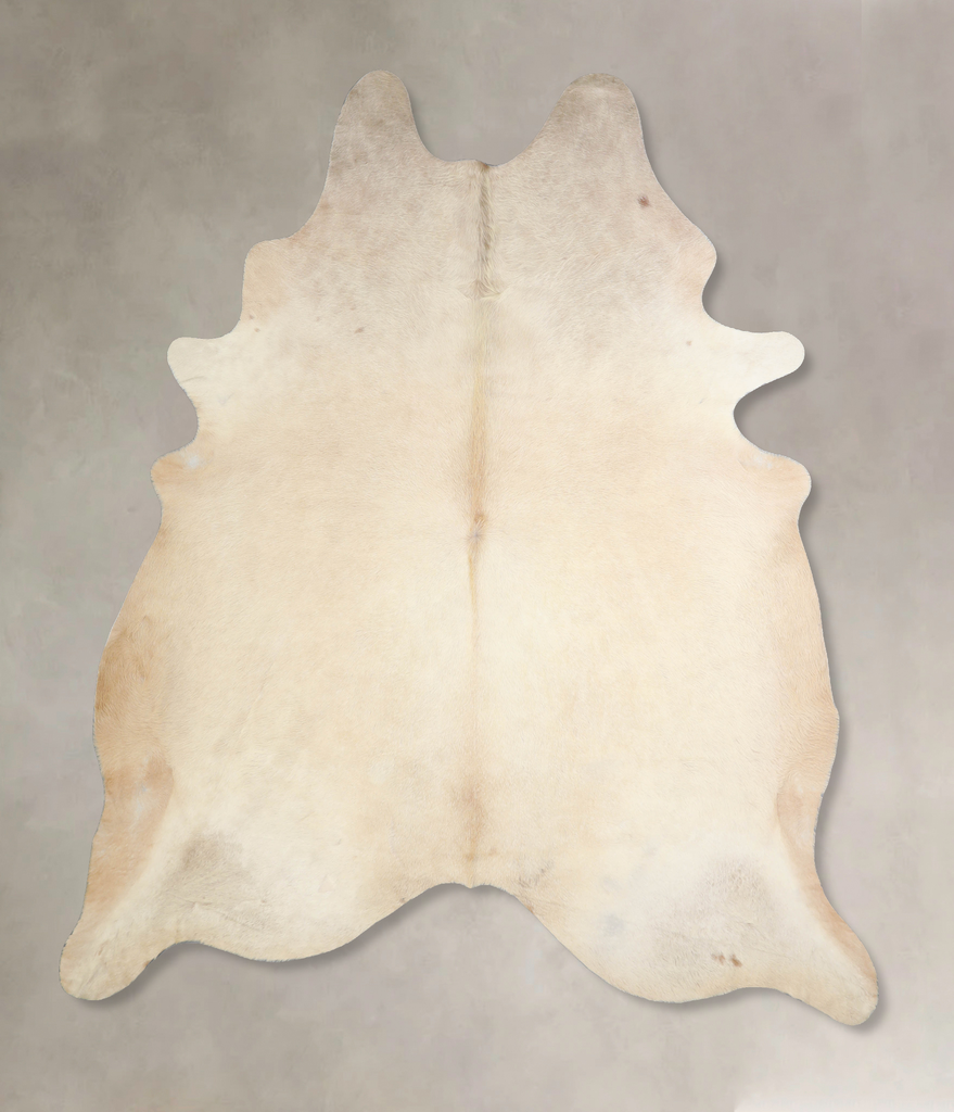Champagne XX-Large Brazilian Cowhide Rug 8'0"H x 7'2"W #A33627 by Hudson Hides
