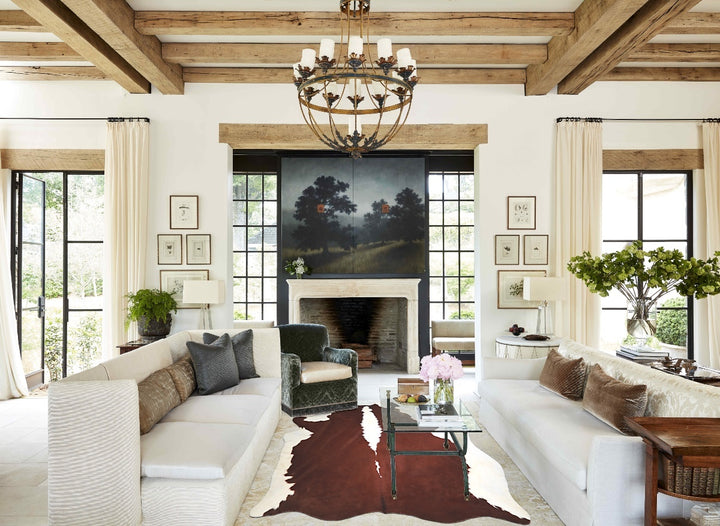 Hereford X-Large Brazilian Cowhide Rug 7'8"H x 6'6"W #A33637 by Hudson Hides
