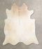 Beige XX-Large Brazilian Cowhide Rug 7'3