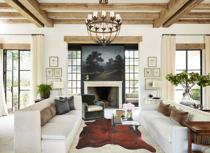 Medium Brindle X-Large Brazilian Cowhide Rug 7'3"H x 5'7"W #A33668 by Hudson Hides