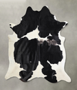 Black and White XX-Large Brazilian Cowhide Rug 7'8"H x 7'1"W #A33674 by Hudson Hides