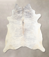 Grey Brindle X-Large Brazilian Cowhide Rug 7'2"H x 6'11"W #A33693 by Hudson Hides