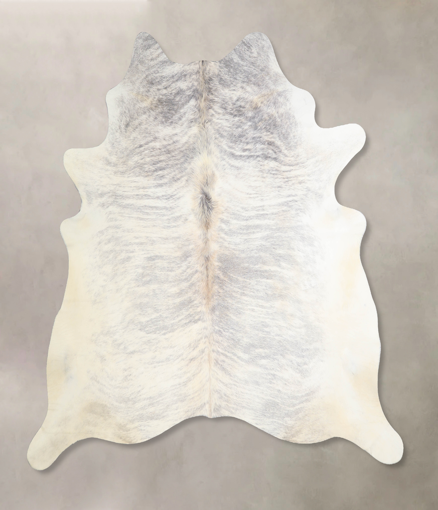Grey Brindle X-Large Brazilian Cowhide Rug 7'2"H x 6'11"W #A33693 by Hudson Hides