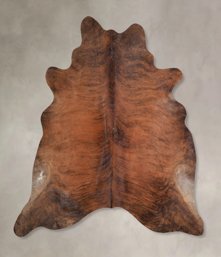 Medium Brindle X-Large Brazilian Cowhide Rug 6'7"H x 6'5"W #A33711 by Hudson Hides