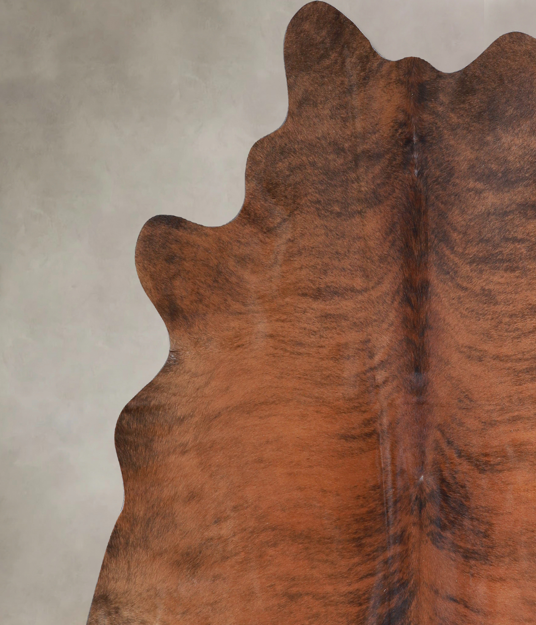 Medium Brindle X-Large Brazilian Cowhide Rug 6'7"H x 6'5"W #A33711 by 