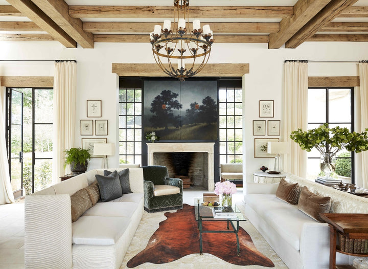 Medium Brindle X-Large Brazilian Cowhide Rug 6'7"H x 6'5"W #A33711 by Hudson Hides
