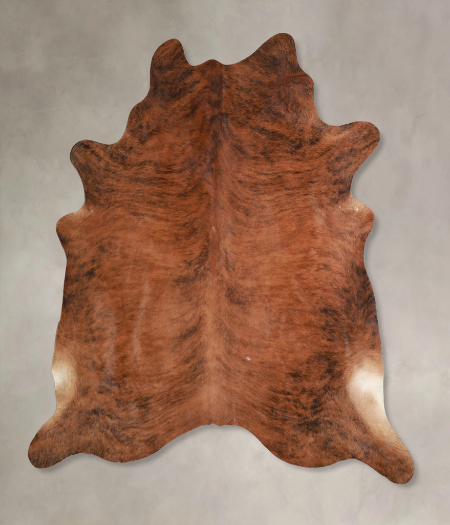 Medium Brindle X-Large Brazilian Cowhide Rug 6'9"H x 6'5"W #A33712 by Hudson Hides