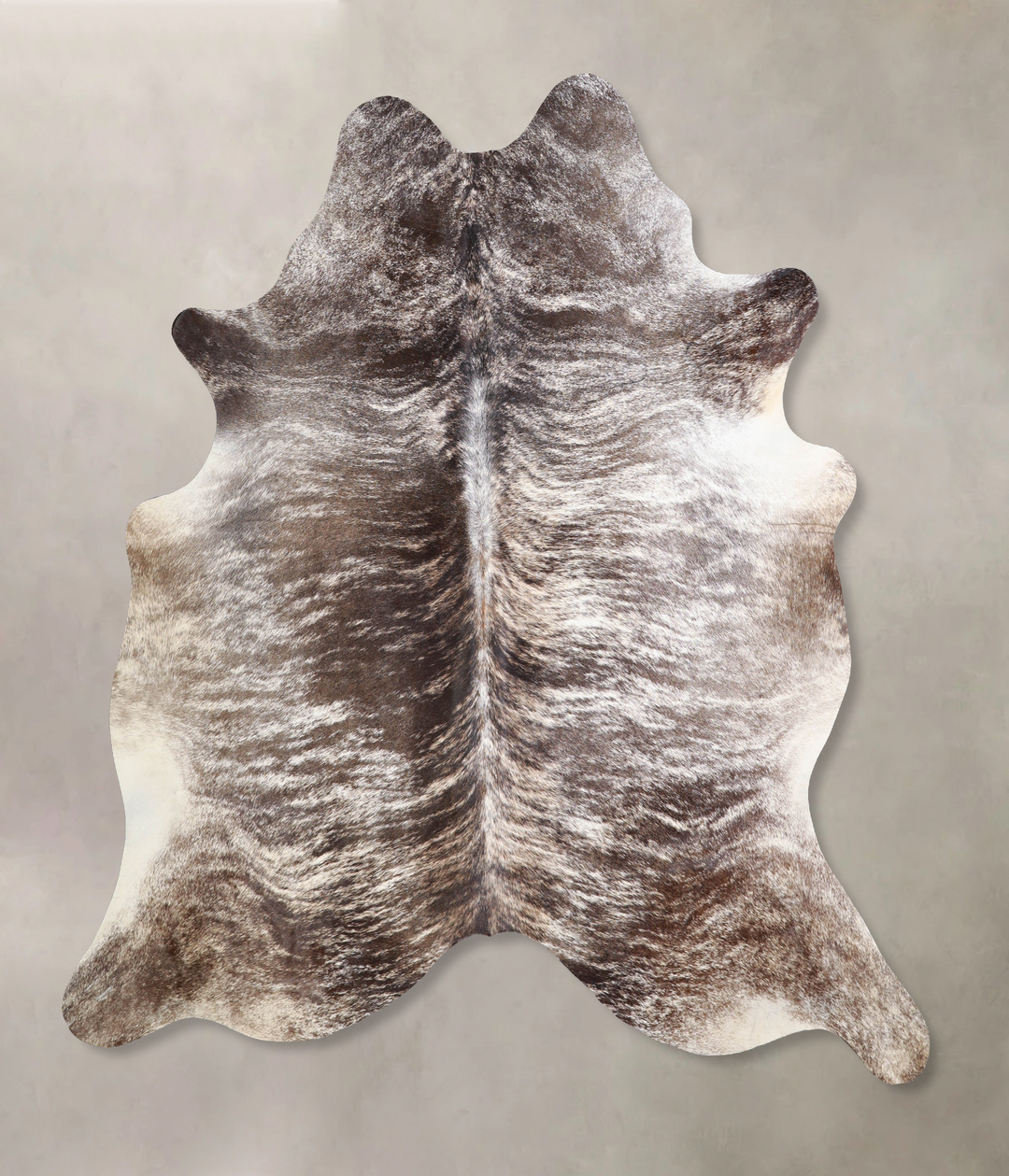Grey Brindle X-Large Brazilian Cowhide Rug 6'10"H x 6'3"W #A33719 by H