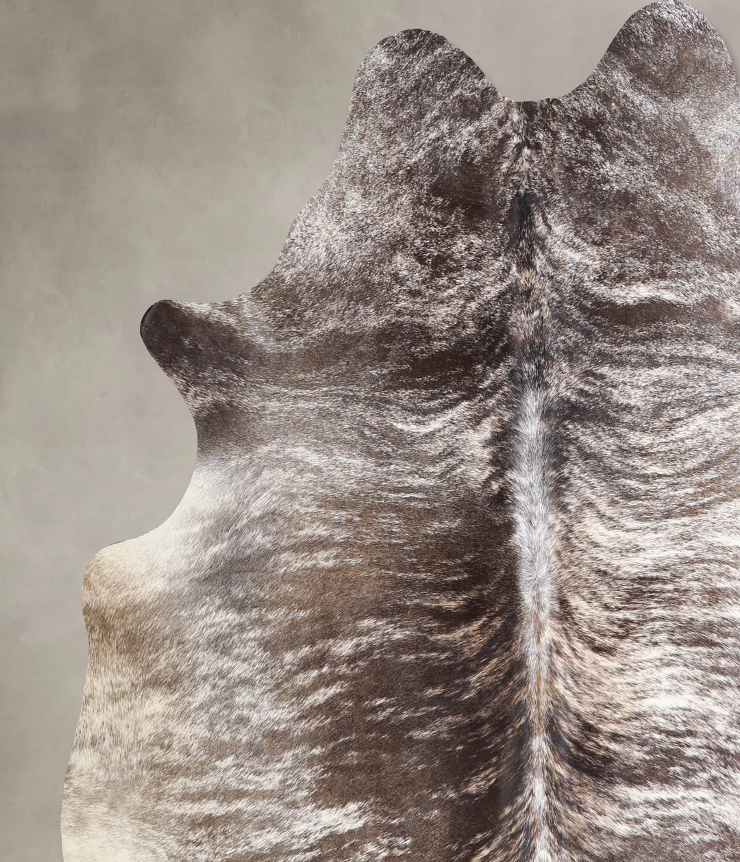 Grey Brindle X-Large Brazilian Cowhide Rug 6'10"H x 6'3"W #A33719 by H