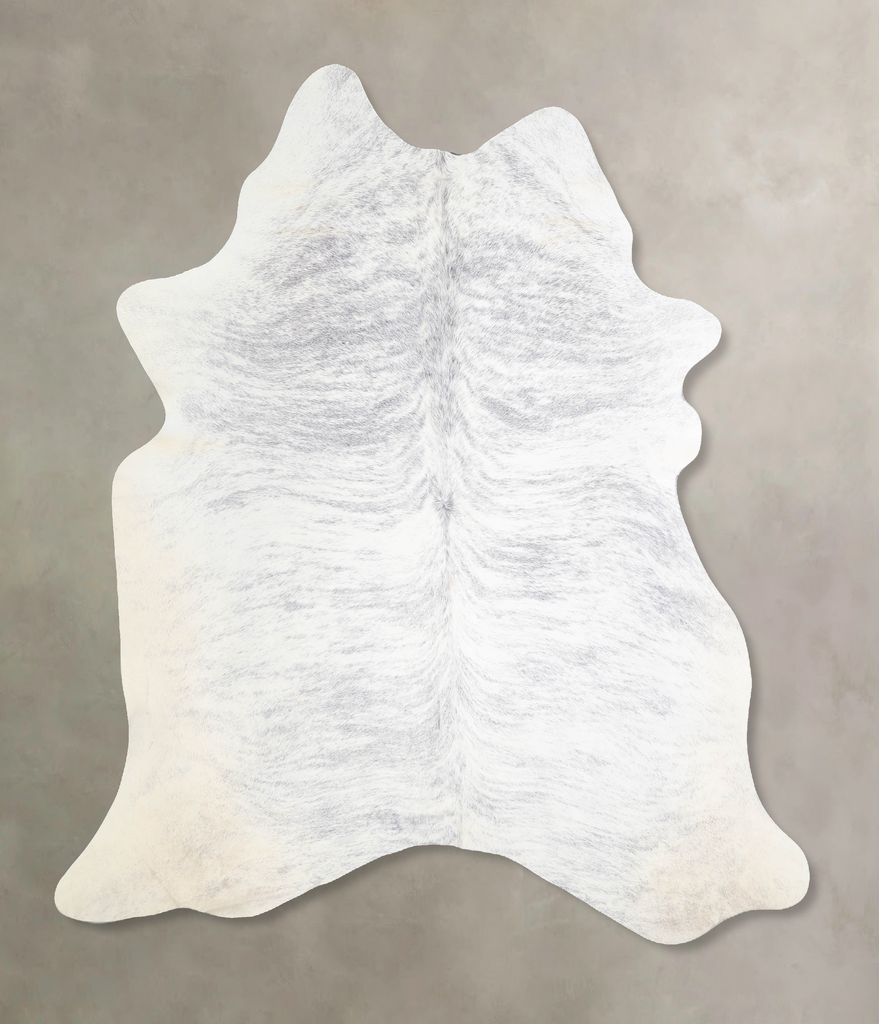 Grey Brindle X-Large Brazilian Cowhide Rug 6'10"H x 5'11"W #A33725 by Hudson Hides