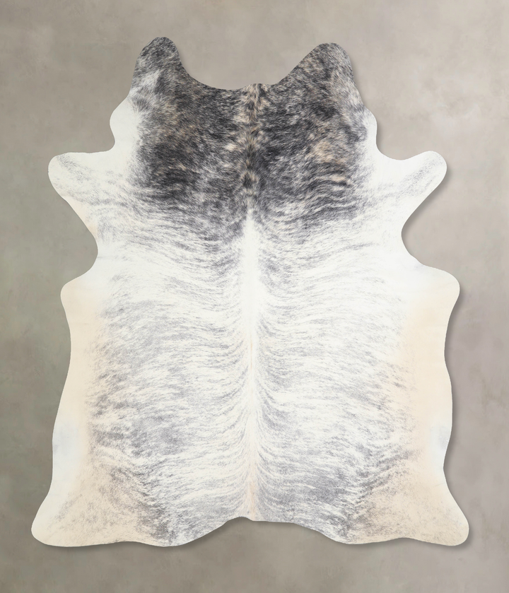 Grey Brindle X-Large Brazilian Cowhide Rug 7'5"H x 6'5"W #A33742 by Hudson Hides