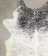 Grey Brindle X-Large Brazilian Cowhide Rug 7'5"H x 6'5"W #A33742 by Hudson Hides