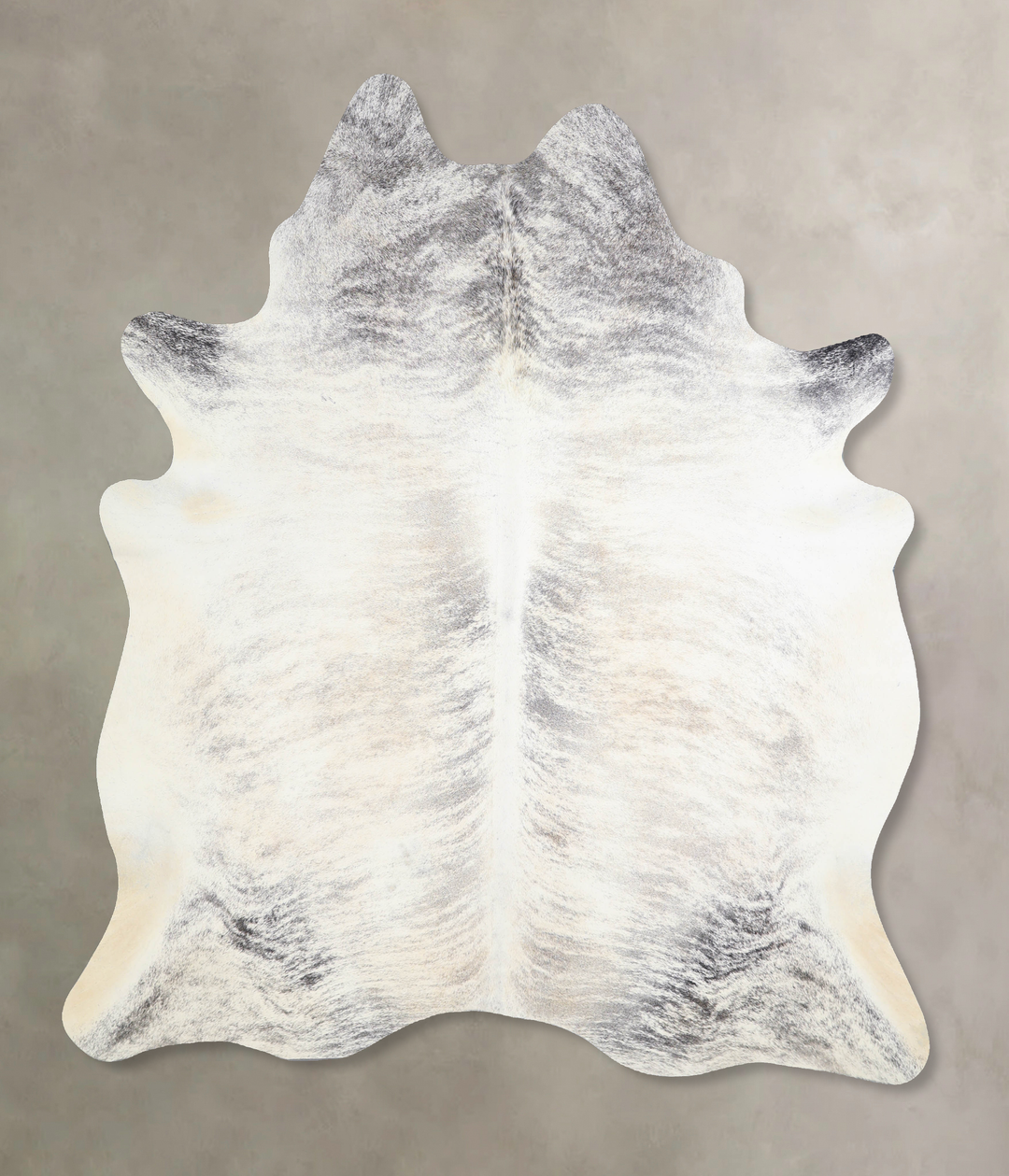 Grey Brindle X-Large Brazilian Cowhide Rug 7'0"H x 6'1"W #A33743 by Hu