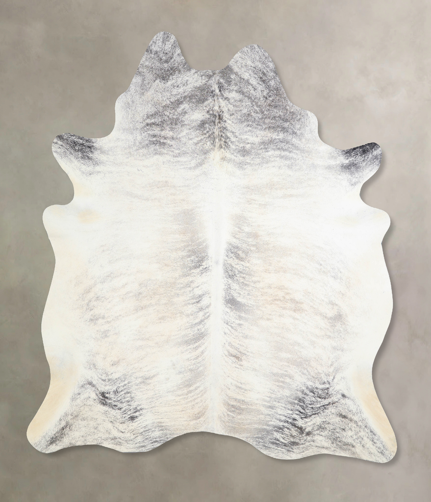 Grey Brindle X-Large Brazilian Cowhide Rug 7'0"H x 6'1"W #A33743 by Hudson Hides
