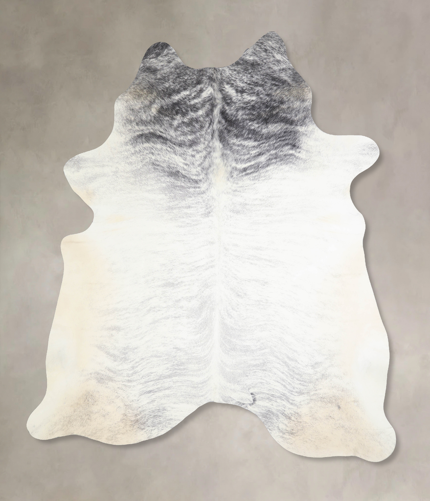 Grey Brindle XX-Large Brazilian Cowhide Rug 8'2"H x 6'6"W #A33749 by Hudson Hides