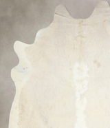 Beige and White X-Large Brazilian Cowhide Rug 7'4"H x 6'7"W #A33758 by Hudson Hides