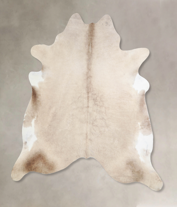 Champagne X-Large Brazilian Cowhide Rug 7'1"H x 6'6"W #A33782 by Hudson Hides