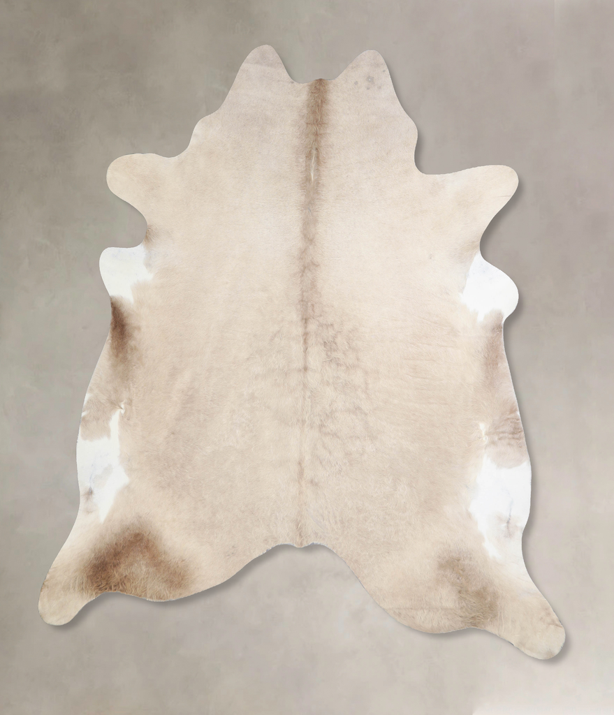 Champagne X-Large Brazilian Cowhide Rug 7'1"H x 6'6"W #A33782 by Hudson Hides