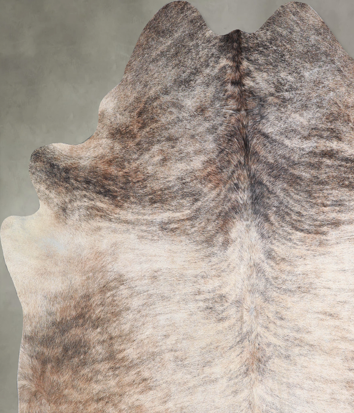 Light Brindle XX-Large Brazilian Cowhide Rug 7'5"H x 6'10"W #A33803 by Hudson Hides