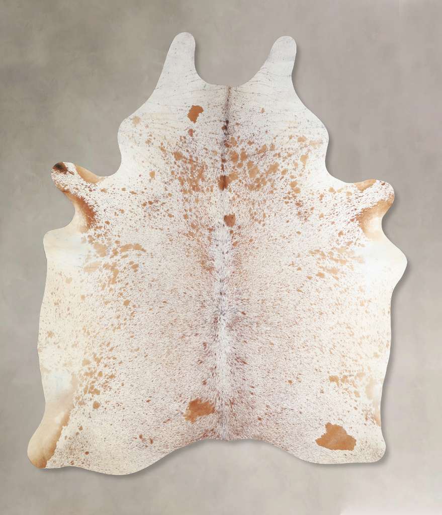 Salt and Pepper Brown X-Large Brazilian Cowhide Rug 7'4"H x 5'9"W #A33824 by Hudson Hides
