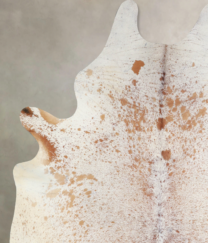 Salt and Pepper Brown X-Large Brazilian Cowhide Rug 7'4"H x 5'9"W #A33824 by Hudson Hides