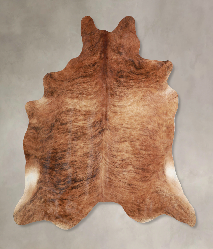Medium Brindle X-Large Brazilian Cowhide Rug 6'8"H x 6'4"W #A33836 by Hudson Hides