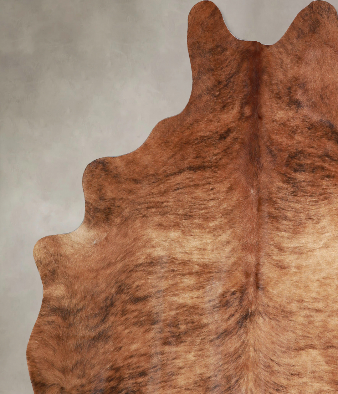 Medium Brindle X-Large Brazilian Cowhide Rug 6'8"H x 6'4"W #A33836 by 