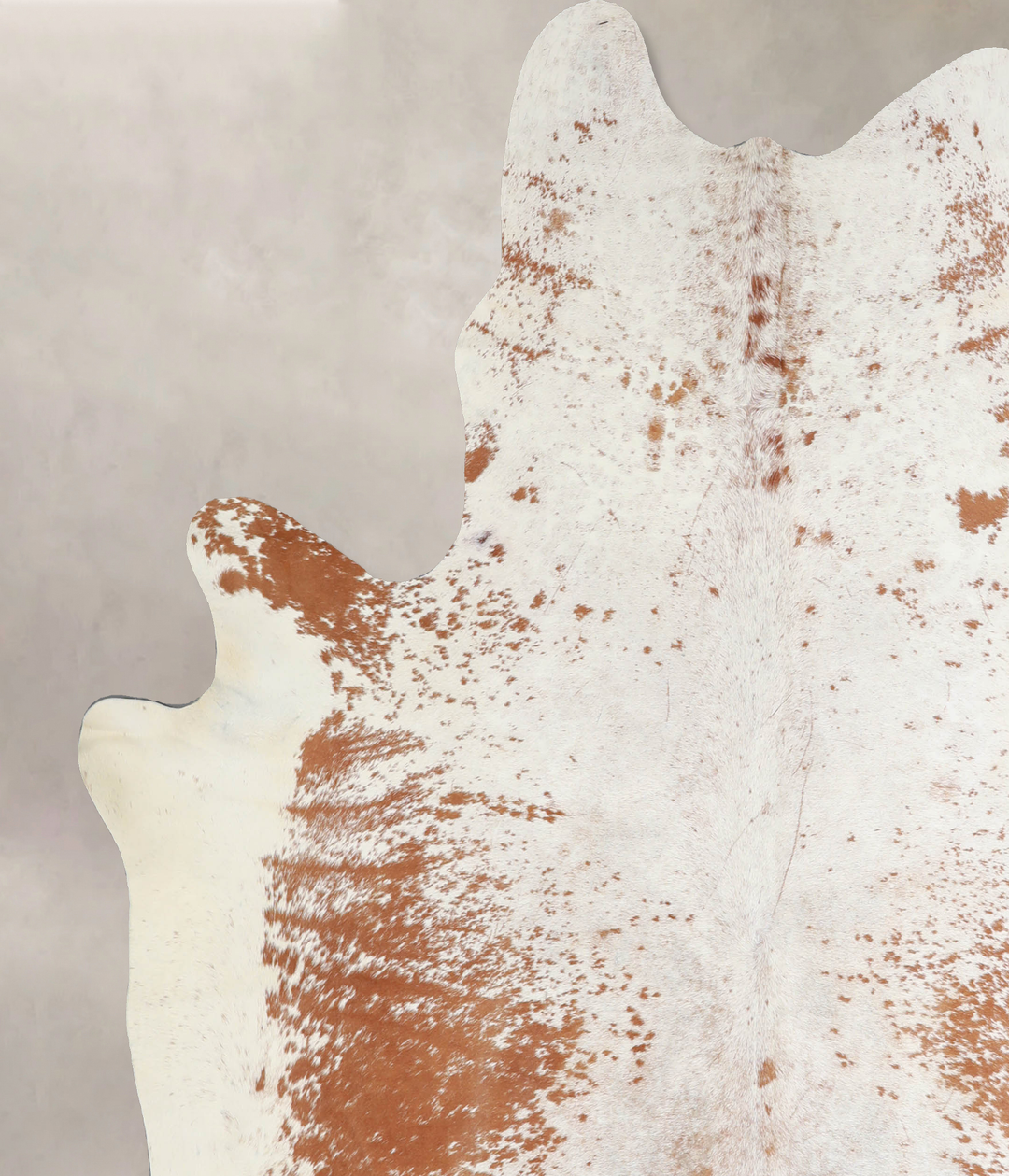 Salt and Pepper Brown X-Large Brazilian Cowhide Rug 7'5"H x 6'8"W #A33