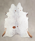 Salt and Pepper Brown X-Large Brazilian Cowhide Rug 7'6"H x 6'8"W #A33851 by Hudson Hides