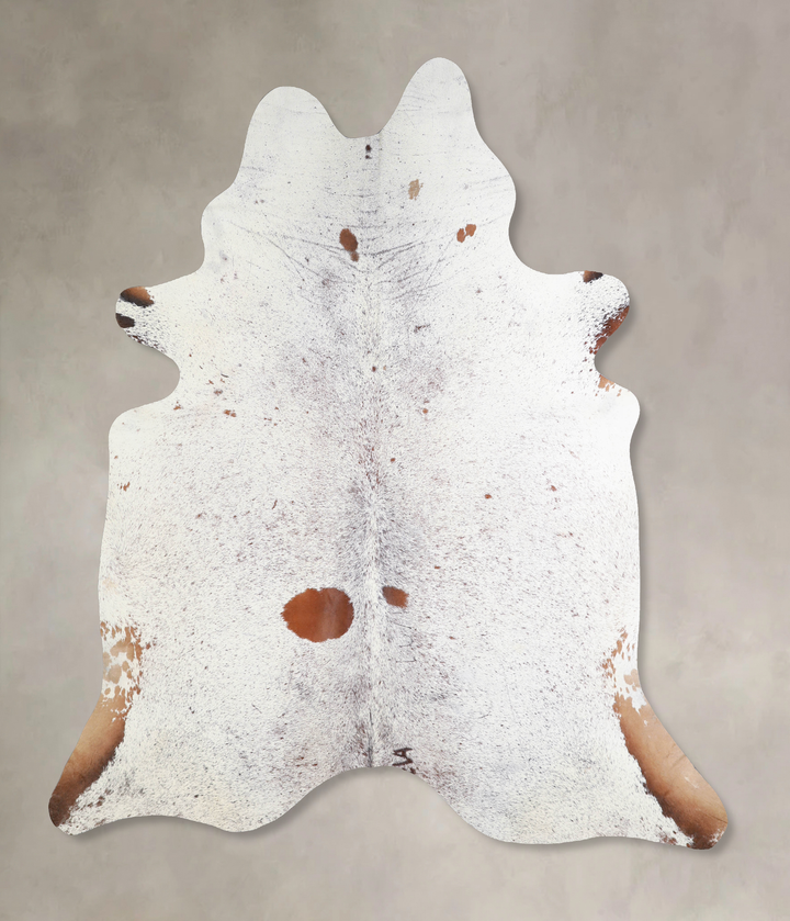 Salt and Pepper Brown X-Large Brazilian Cowhide Rug 7'6"H x 6'8"W #A33851 by Hudson Hides