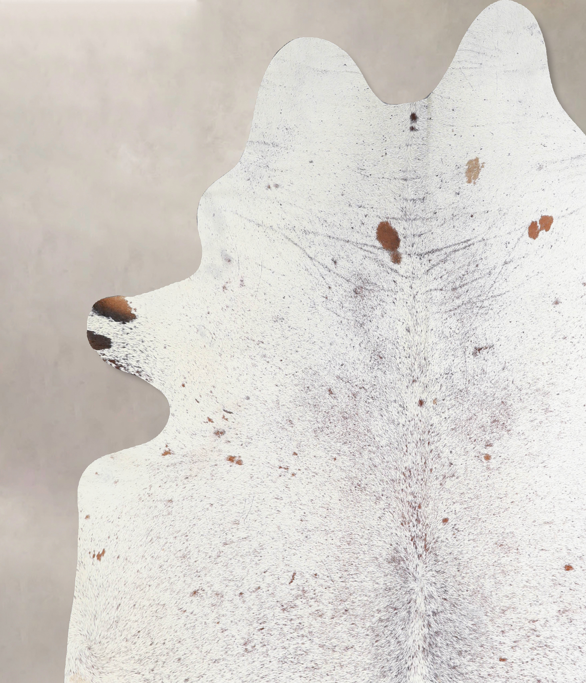 Salt and Pepper Brown X-Large Brazilian Cowhide Rug 7'6"H x 6'8"W #A33851 by Hudson Hides
