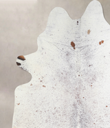 Salt and Pepper Brown X-Large Brazilian Cowhide Rug 7'6"H x 6'8"W #A33851 by Hudson Hides