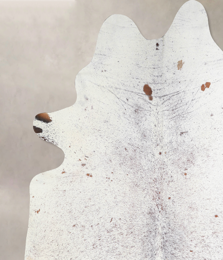 Salt and Pepper Brown X-Large Brazilian Cowhide Rug 7'6"H x 6'8"W #A33851 by Hudson Hides