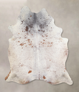 Salt and Pepper Brown X-Large Brazilian Cowhide Rug 7'2"H x 6'0"W #A33855 by Hudson Hides