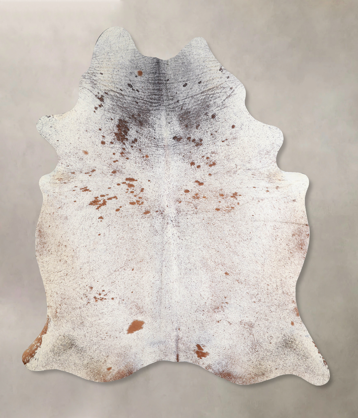 Salt and Pepper Brown X-Large Brazilian Cowhide Rug 7'2"H x 6'0"W #A33855 by Hudson Hides