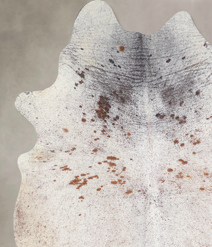 Salt and Pepper Brown X-Large Brazilian Cowhide Rug 7'2"H x 6'0"W #A33855 by Hudson Hides