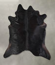 Solid Black XX-Large Brazilian Cowhide Rug 7'7"H x 7'4"W #A33877 by Hudson Hides