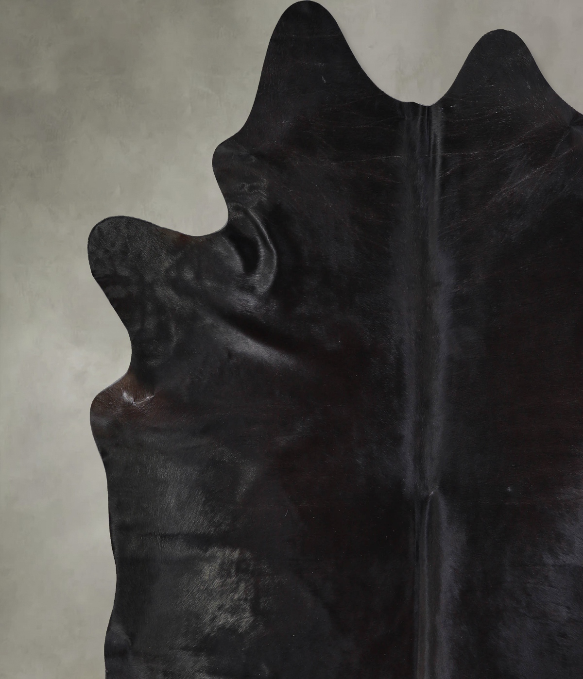 Solid Black XX-Large Brazilian Cowhide Rug 7'7"H x 7'4"W #A33877 by Hudson Hides